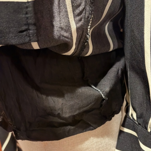 Essue black and cream striped dress, M - Picture 13 of 14